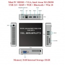 Mini PC HDMI VGA Intel Atom X5 Z8350 Win10 Wintel NUC MiniPC Z85 Z83V 2/32GB